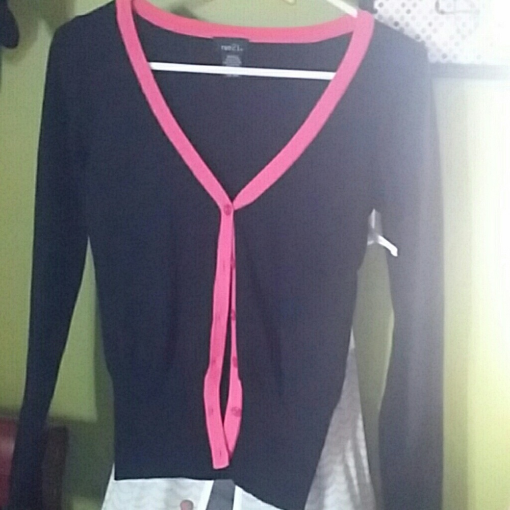 Black and pink cardigan